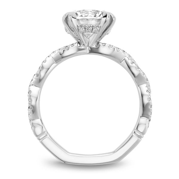 1/3CTW 14K WG Round Hidden Halo Accented Twist Euro Shank Engagement Ring Image 4 The Ring Austin Round Rock, TX