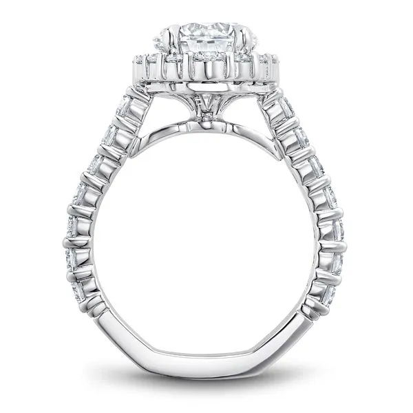 1 1/5CTW 14K WG Large And Small Accent Halo Euro Shank Engagement Ring Image 4 The Ring Austin Round Rock, TX