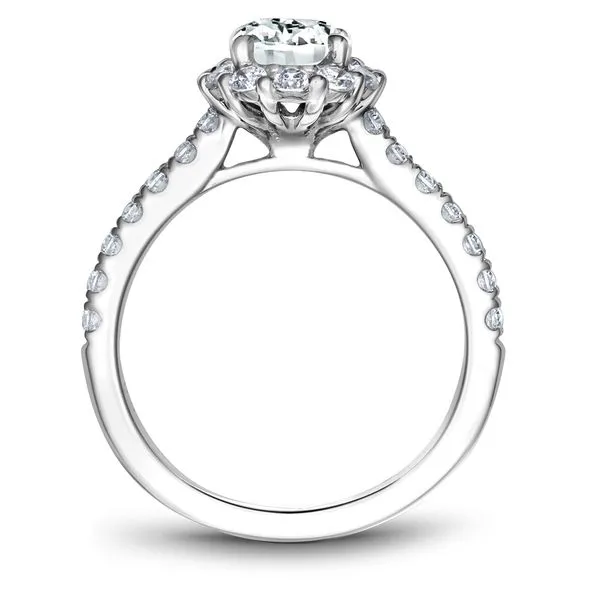 3/4 CTW 14K WG Halo with Mined Diamonds Engagement Ring Image 3 The Ring Austin Round Rock, TX