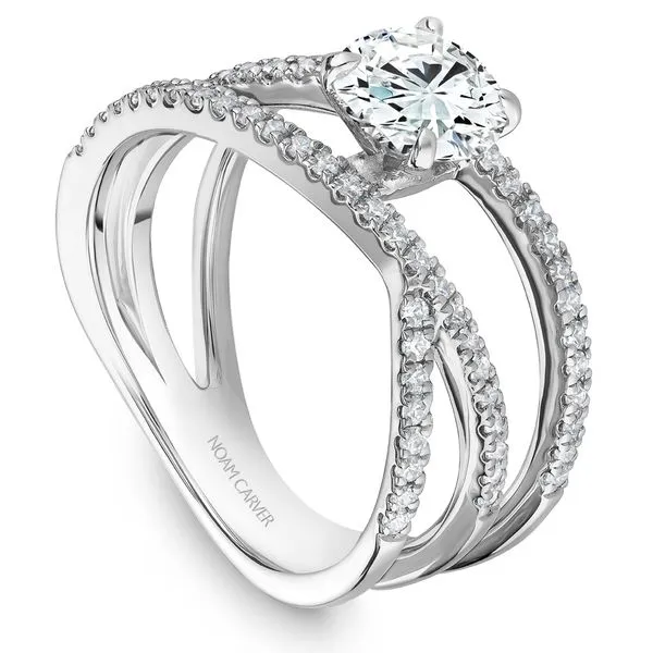 3/8CTW 14K WG Mined Diamond 4 Row Engagement Ring The Ring Austin Round Rock, TX