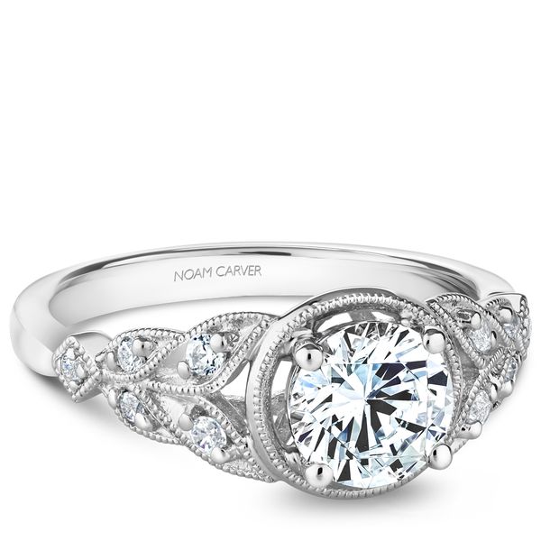 Diamond Semi-Mount Engagement Ring Noam Carver Image 2 The Ring Austin Round Rock, TX