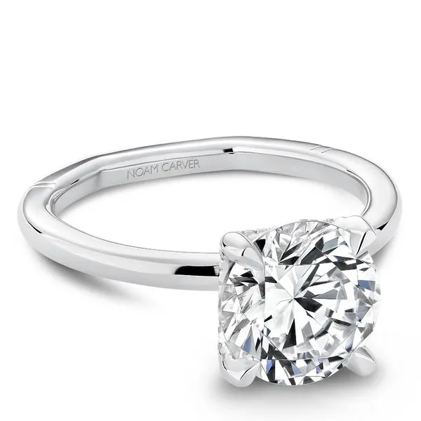 1/20CTW 14K WG Mined Diamond Hidden Halo Solitaire Engagement Ring Image 3 The Ring Austin Round Rock, TX