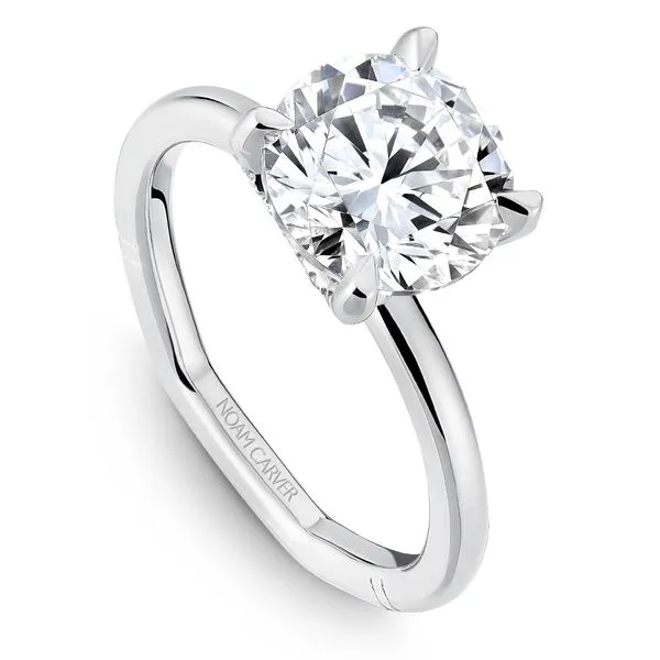 1/20CTW 14K WG Mined Diamond Hidden Halo Solitaire Engagement Ring The Ring Austin Round Rock, TX