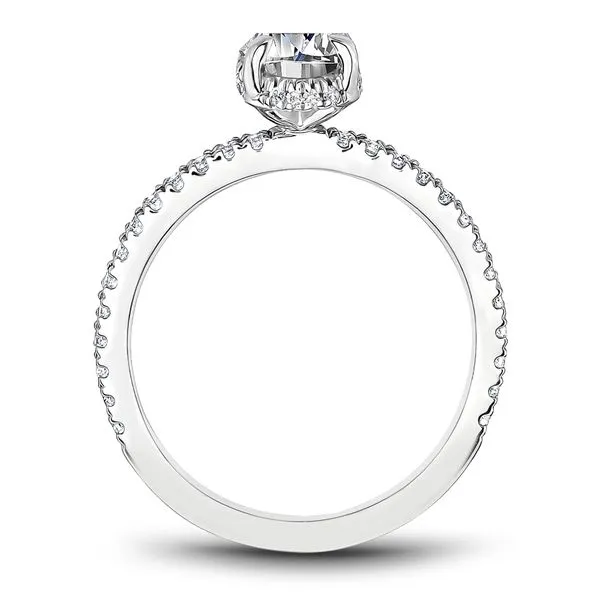 1/4CTW 14K WG Mined Diamond Hidden Halo Engagement Ring Image 3 The Ring Austin Round Rock, TX