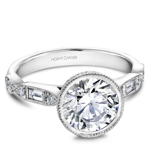 Diamond Semi-Mount Engagement Ring Noam Carver Image 2 The Ring Austin Round Rock, TX