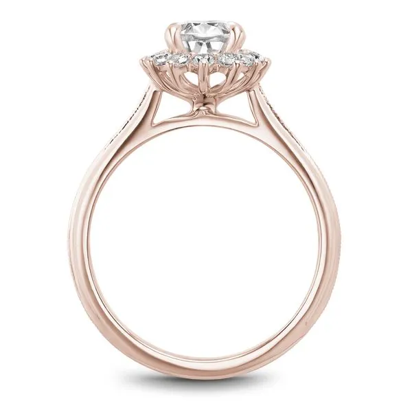 1/4CTW 14K RG Mined Diamond Halo With Polished Shank Engagement Ring Image 3 The Ring Austin Round Rock, TX