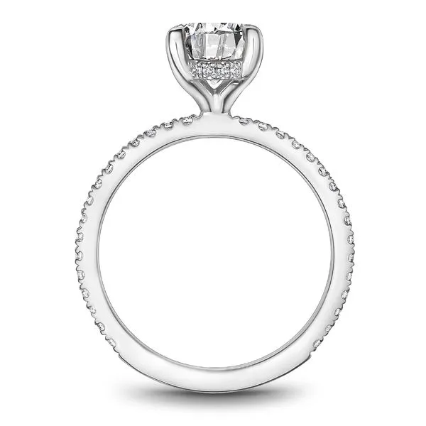 1/3CTW 14K WG Mined Diamonds 3/4 Way Down The Shank With Hidden Halo Engagement Ring Image 3 The Ring Austin Round Rock, TX