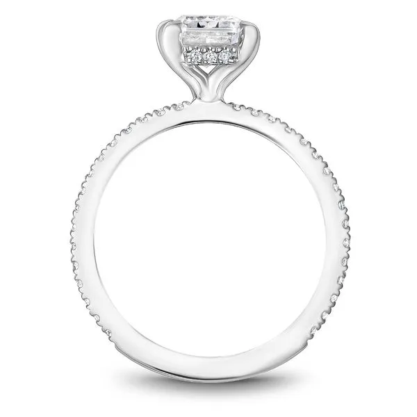 1/3CTW 14K WG Mined Diamonds 3/4 Way Down The Shank With Hidden Halo Engagement Ring Image 3 The Ring Austin Round Rock, TX