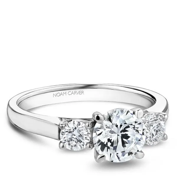 3/8CTW 14K WG Mined Diamond 3 Stone Engagement Ring Image 2 The Ring Austin Round Rock, TX