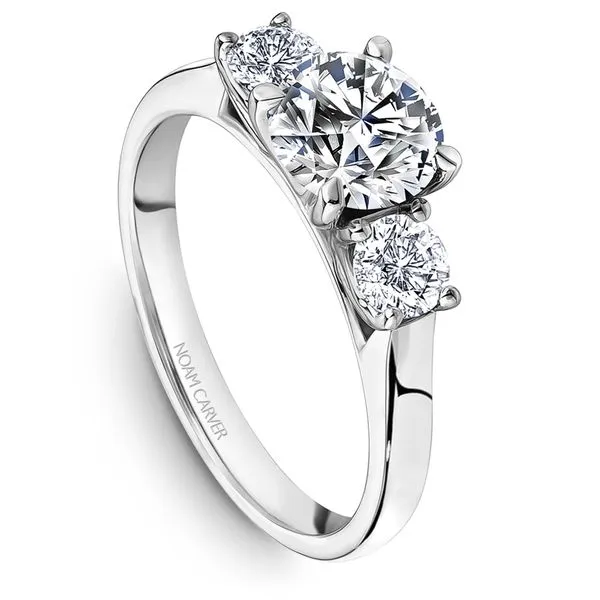 3/8CTW 14K WG Mined Diamond 3 Stone Engagement Ring The Ring Austin Round Rock, TX