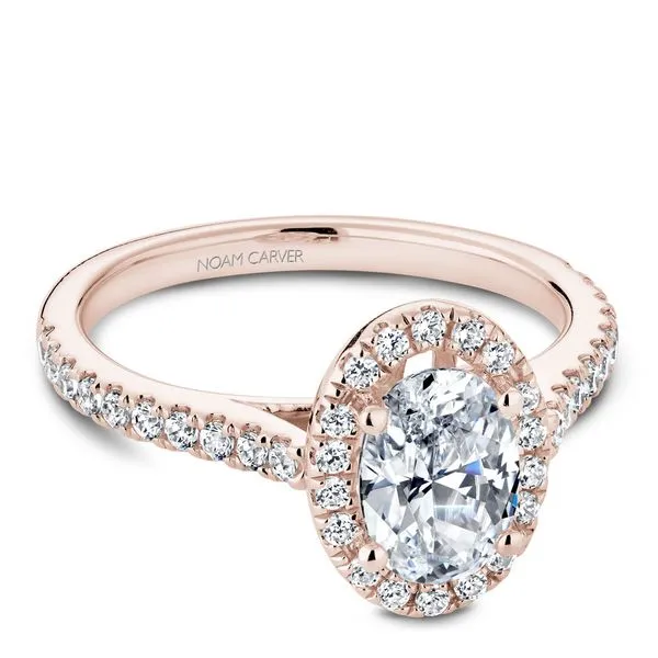 1/3CTW 14K RG Mined Diamond Halo Engagement Ring Image 2 The Ring Austin Round Rock, TX