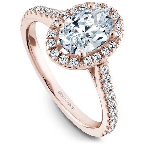 1/3CTW 14K RG Mined Diamond Halo Engagement Ring The Ring Austin Round Rock, TX