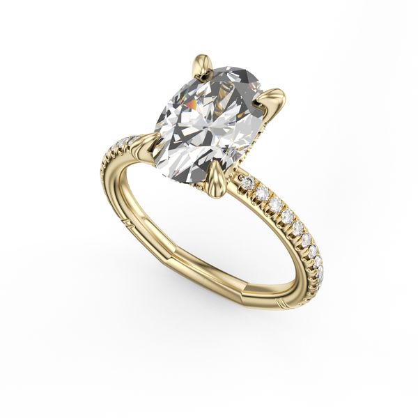 1/4CTW 14K YG Mined Diamond Hidden Halo Euro Shank Engagement Ring GH,SI The Ring Austin Round Rock, TX