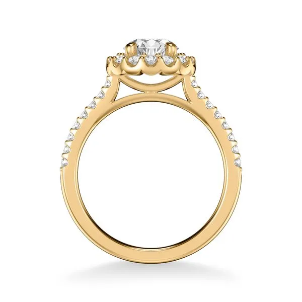 3/8CTW 14K YG Mined Diamond Halo Engagement Ring Image 3 The Ring Austin Round Rock, TX