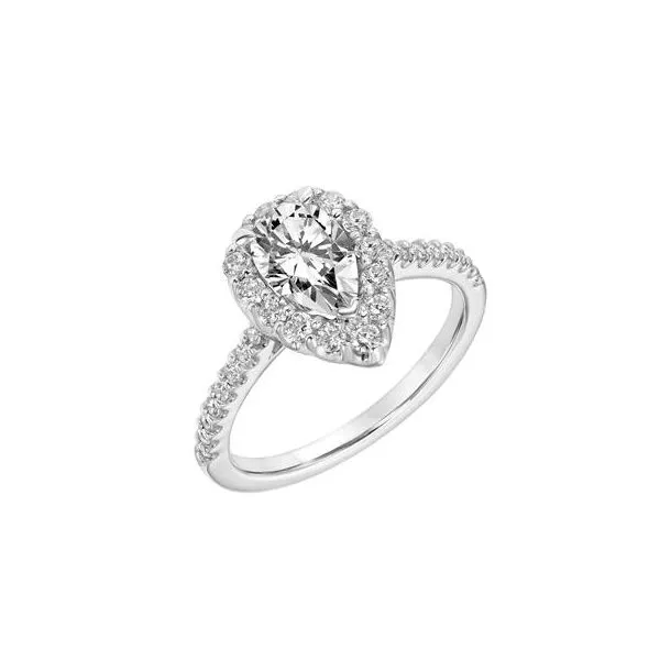 1/2CTW 14K WG Mined Diamond Halo Engagement Ring The Ring Austin Round Rock, TX
