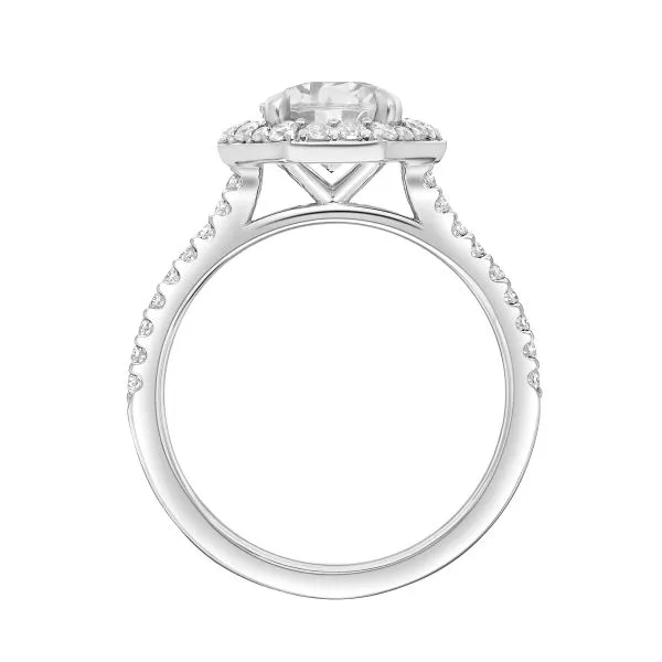 1/3CTW 14K WG Mined Diamond 6 Sided Halo Engagement Ring Image 3 The Ring Austin Round Rock, TX