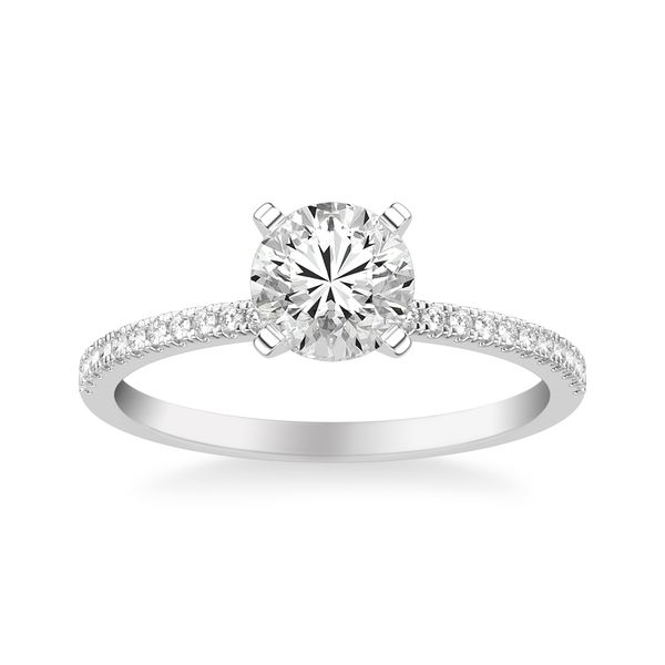 14K White Gold Round 4 Prong Diamond Engagement Ring Image 3 The Ring Austin Round Rock, TX