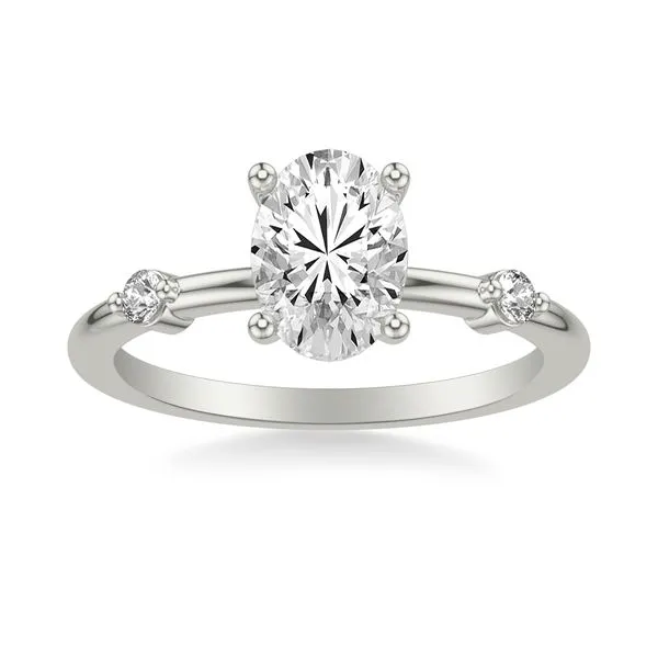 1/10CTW 14K WG Mined Diamond RD 2 Prong Accented Two Stone Engagement Ring Image 3 The Ring Austin Round Rock, TX