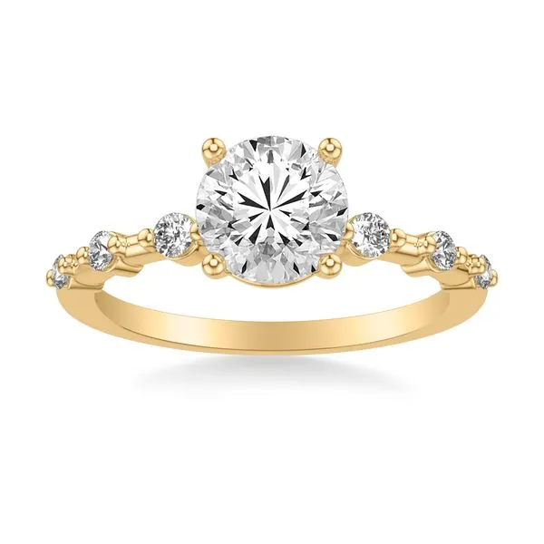 1/5CTW 14K YG Mined Diamond RD Accented Six Stone 2 Prong Engagement Ring Image 2 The Ring Austin Round Rock, TX