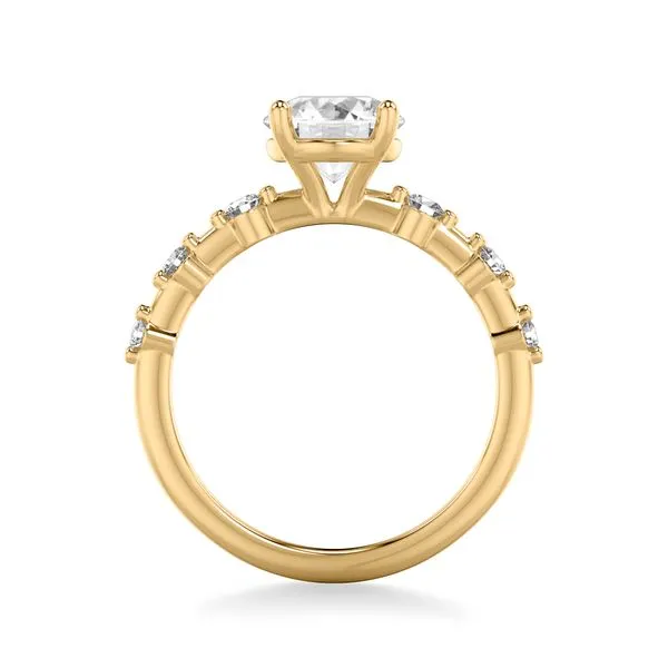 1/5CTW 14K YG Mined Diamond RD Accented Six Stone 2 Prong Engagement Ring Image 3 The Ring Austin Round Rock, TX