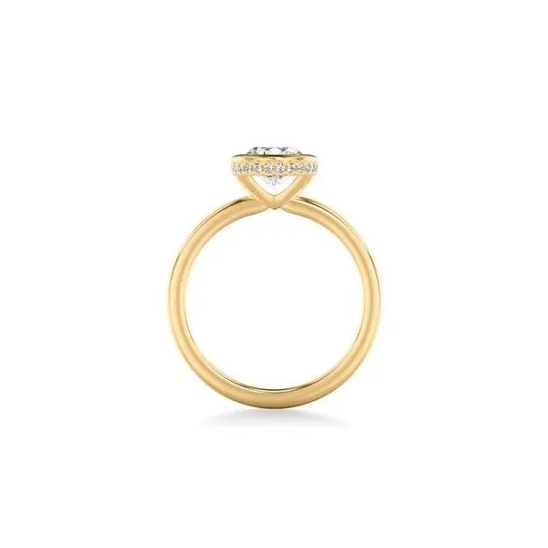 1/10CTW 14K YG Diamond Hidden Halo Bezel Set Engagement Ring Image 2 The Ring Austin Round Rock, TX