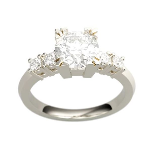 Diamond Semi-Mount Engagement Ring Image 2 The Ring Austin Round Rock, TX