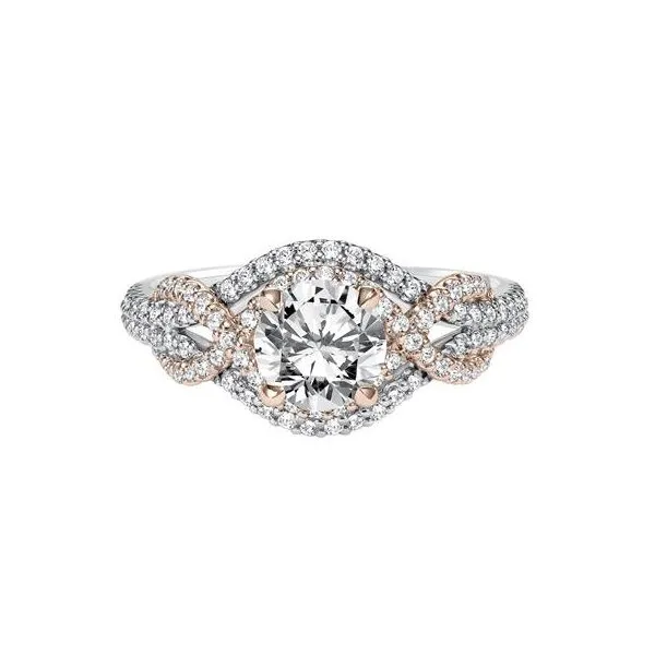 1/2CTW 14K WG/RG Diamond Twist Criss Cross Engagement Ring Image 2 The Ring Austin Round Rock, TX