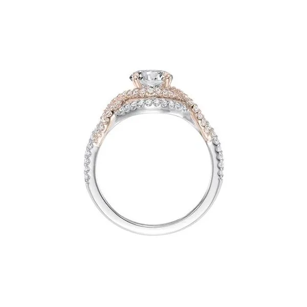 1/2CTW 14K WG/RG Diamond Twist Criss Cross Engagement Ring Image 3 The Ring Austin Round Rock, TX