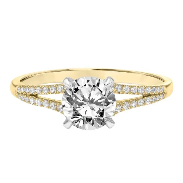 1/5CTW 14K YG Diamond Split shank Engagement Ring Image 2 The Ring Austin Round Rock, TX