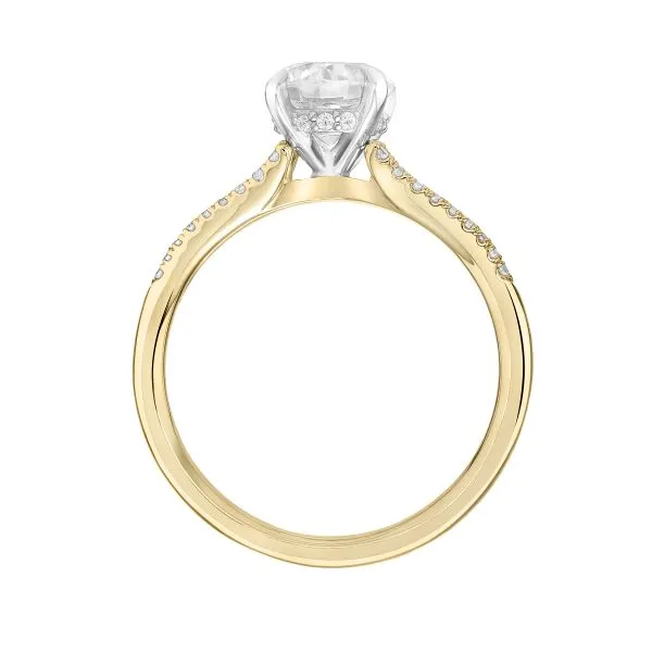1/5CTW 14K YG Diamond Split shank Engagement Ring Image 3 The Ring Austin Round Rock, TX