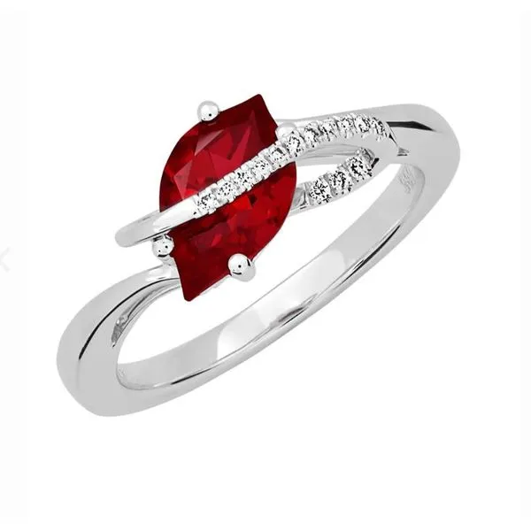 10K WG 10x6mm Flame Chatham Created Ruby Ring Size: 4.75 The Ring Austin Round Rock, TX