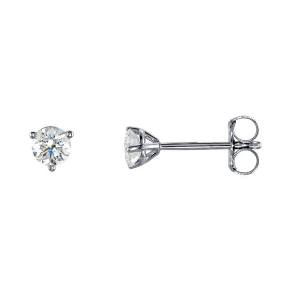 1/10CTW WG Lab Grown Round 3Prong Diamond Stud Earrings The Ring Austin Round Rock, TX