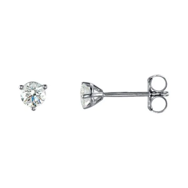 1/10CTW WG Lab Grown Round 3Prong Diamond Stud Earrings The Ring Austin Round Rock, TX