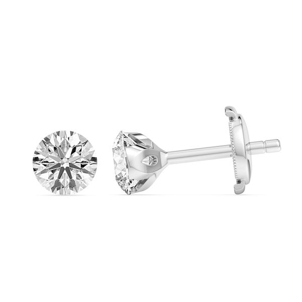 1.00CTW 14K WG Lab Grown Round Bare Set Stud Earrings The Ring Austin Round Rock, TX