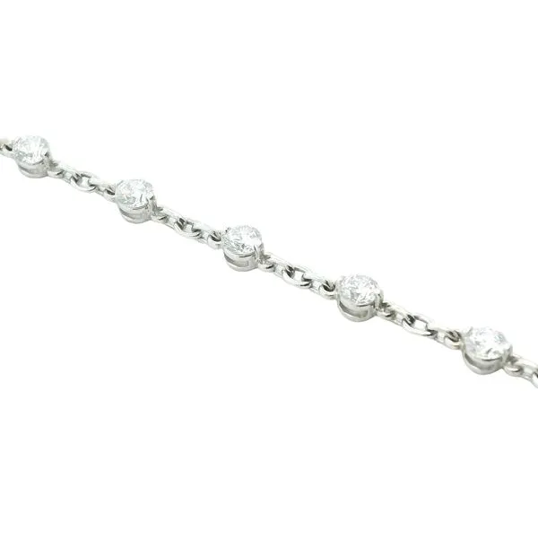 2 1/3CTW 14k WG Lab Grown Diamond bracelet Chain and common prong link fashion bracelet 7'' The Ring Austin Round Rock, TX