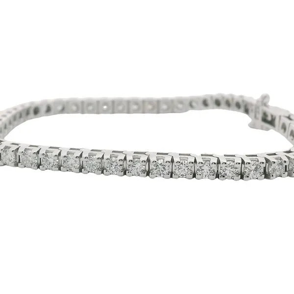 4.00CTW 14KT WG Lab Grown Tennis Bracelet 7'' Image 3 The Ring Austin Round Rock, TX