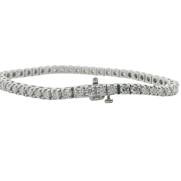 4.00CTW 14KT WG Lab Grown Tennis Bracelet 7'' Image 4 The Ring Austin Round Rock, TX