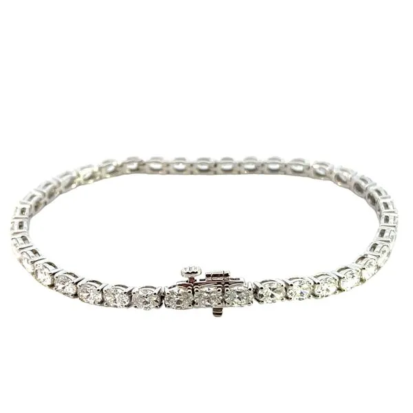 6 5/8CTW 14K WG Lab Grown Oval Tennis Bracelet Image 3 The Ring Austin Round Rock, TX