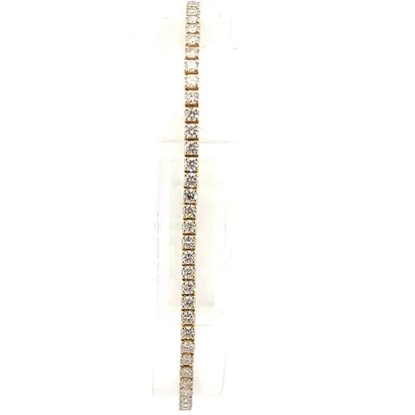 3.00CTW 14K YG Lab Grown Round Diamond 4 Prong Tennis Bracelet Image 4 The Ring Austin Round Rock, TX