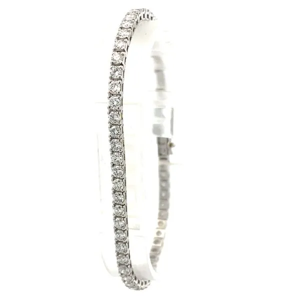 5.00CTW 14K WG LG Round Diamond 4 Prong Tennis Bracelet 7'' Image 3 The Ring Austin Round Rock, TX