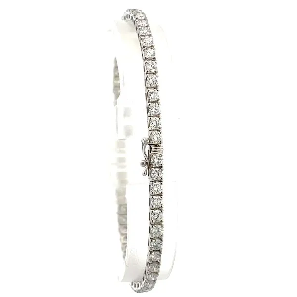 5.00CTW 14K WG LG Round Diamond 4 Prong Tennis Bracelet 7'' The Ring Austin Round Rock, TX