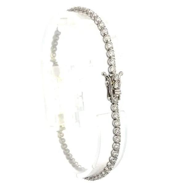 3.00CTW 14K White Gold Lab Grown Round Diamond 4 Prong Light Weight Tennis Bracelet Image 4 The Ring Austin Round Rock, TX