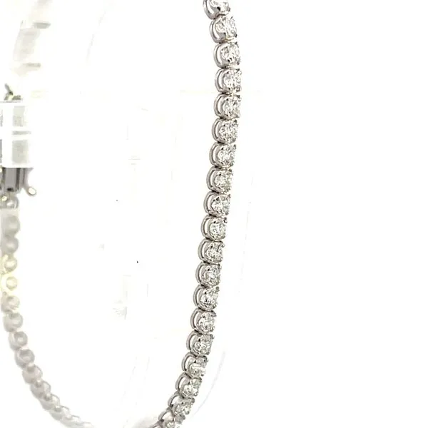 5.00CTW 14K White Gold Lab Grown Round Diamond 4 Prong Light Weight Tennis Bracelet Image 4 The Ring Austin Round Rock, TX