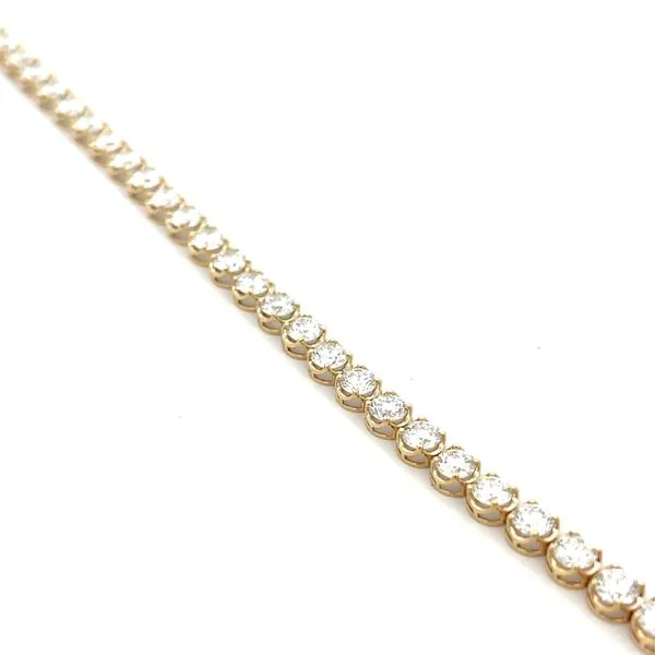 7.00CTW 14K Yellow Gold Lab Grown Round Diamond 4 Prong Light Weight Tennis Bracelet The Ring Austin Round Rock, TX
