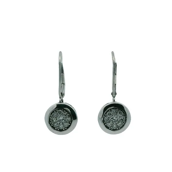 3/4CTW 925 Sterling Silver Lab Grown Diamond Cluster Drop Earrings Decorative base Dangle Earrings The Ring Austin Round Rock, TX