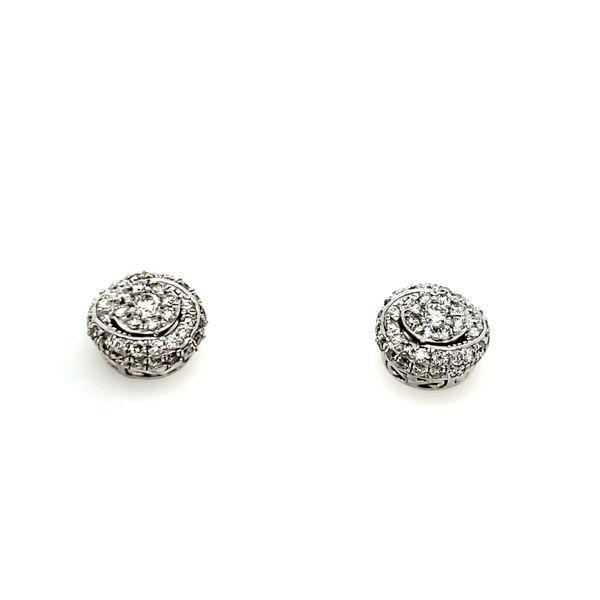1 1/10CTW Sterling Silver Lab Grown Diamond HI-SI Fashion Swirl stud Earrings Image 2 The Ring Austin Round Rock, TX