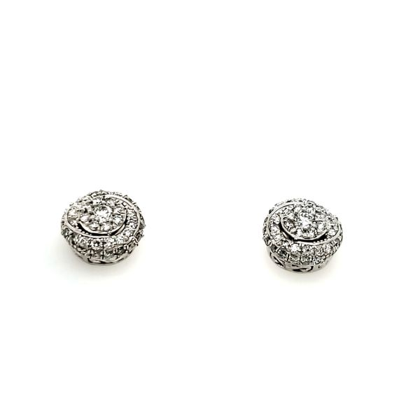 1 1/10CTW Sterling Silver Lab Grown Diamond HI-SI Fashion Swirl Stud Earrings The Ring Austin Round Rock, TX