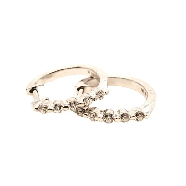 1/2CTW 14K WG Lab Grown Diamond Hoop Common Prong Image 3 The Ring Austin Round Rock, TX