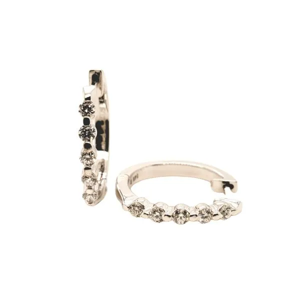 1/2CTW 14K WG Lab Grown Diamond Hoop Common Prong The Ring Austin Round Rock, TX