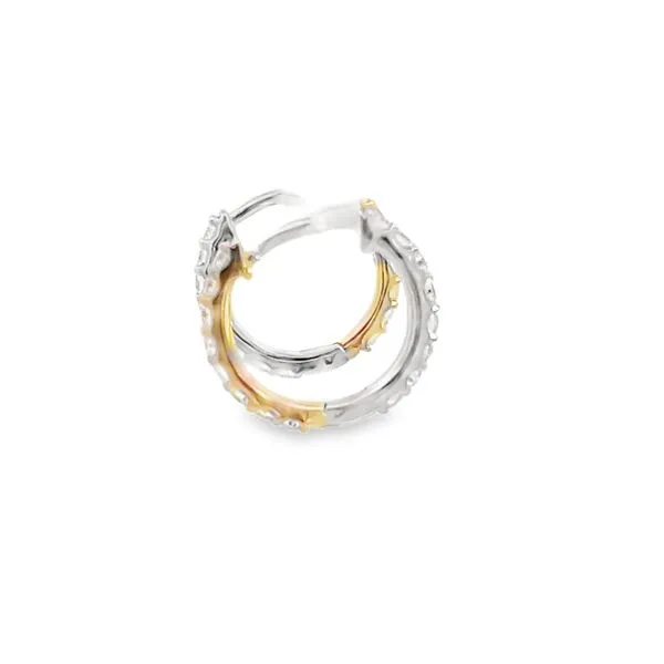 1/2CTW 14K YG/WG LG Round Prong Set Reversible Hoop Earrings Image 2 The Ring Austin Round Rock, TX